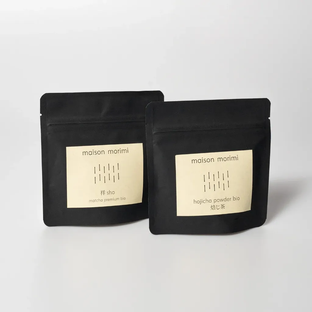 Coffret Matcha Premium Bio 祥 SHO, 1x50g et Hojicha Powder Bio 焙じ茶, 1x50g (standard)