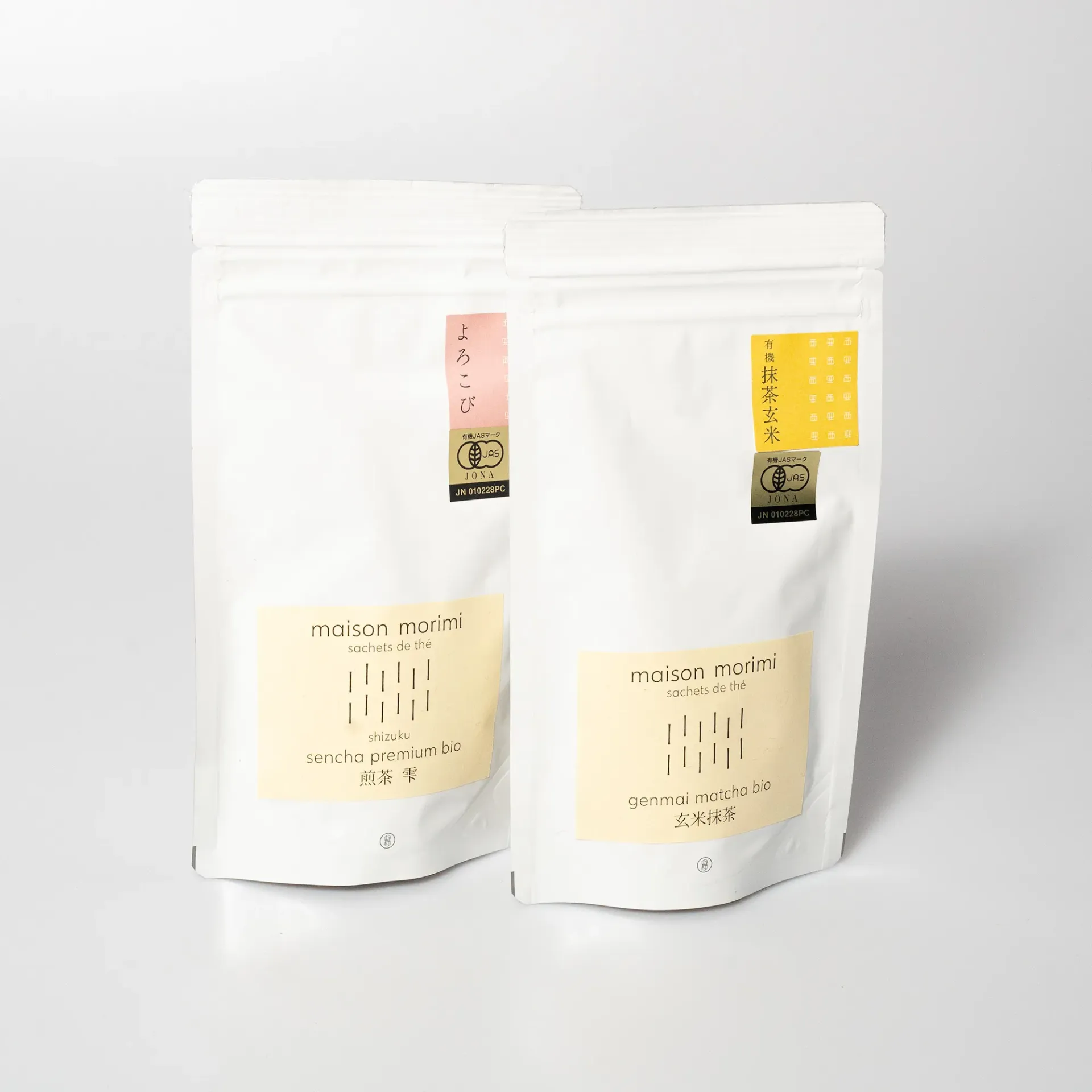 Coffret Sencha Premium Bio 雫 Shizuku, 10x3g et Genmai Matcha Bio 玄米抹茶, 10x3g (standard)